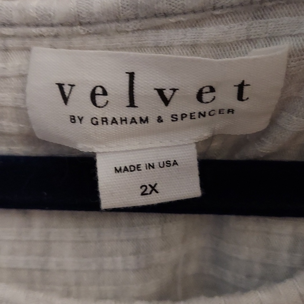 NWT VELVET by Graham & Spencer Light Gray Ribbed Dolman Sleeve Pullover Top - Picture 5 of 14